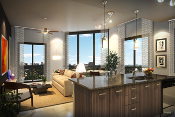 Modern Living Room at Berkshire Coral Gables, Florida, 33146